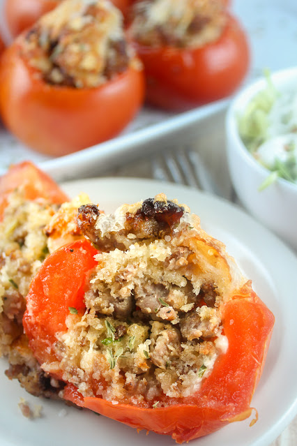 Air Fryer Stuffed Tomatoes