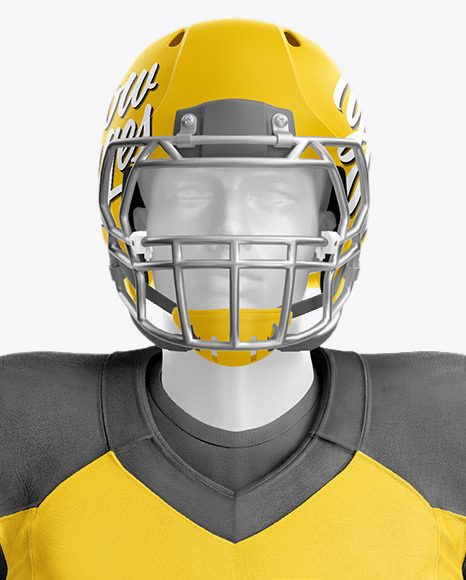 American Football Kit Mockup With Man