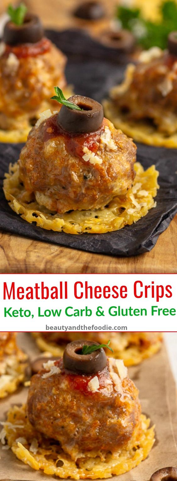 KETO MEATBALL CHEESE CRISPS Moms Cooking