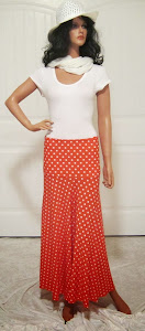 Orange Polka Dot Stretch Knit Jersey Sassy