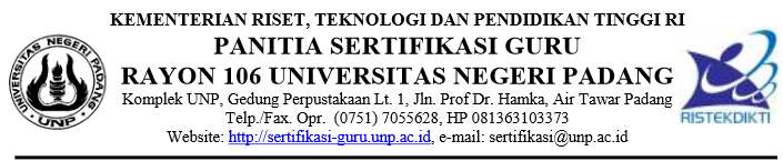 Panitia Sertifikasi Guru Rayon 106 Unp Seputaran Guru