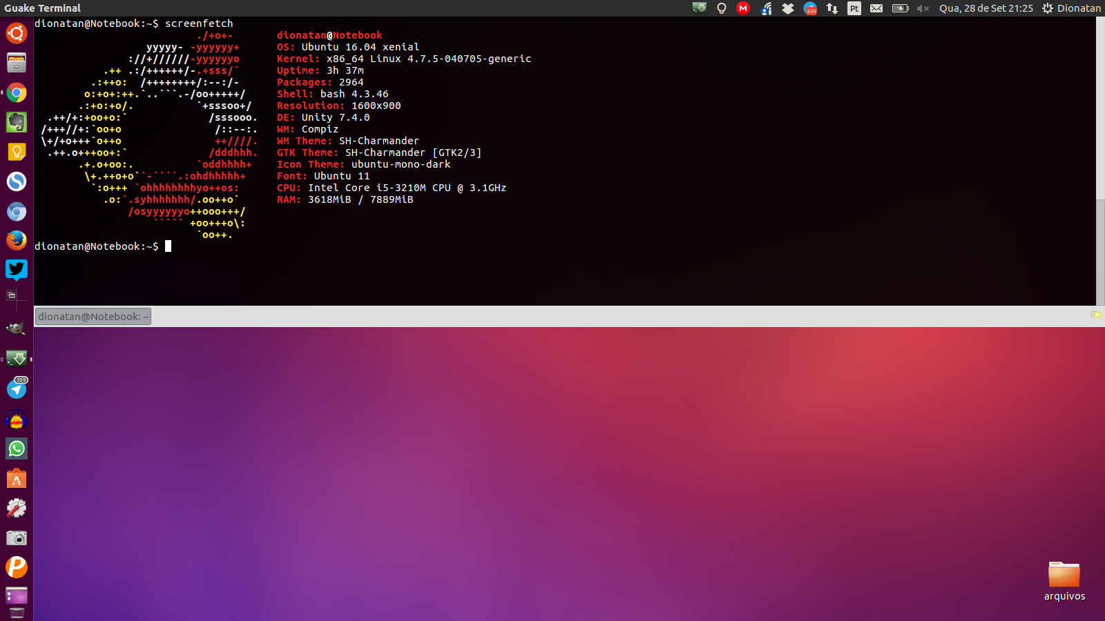 Guake Terminal Uma forma prática para você dar comandos para a sua