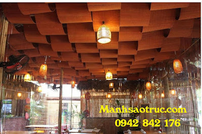 ốp trần mành tre ốp trần mành tre