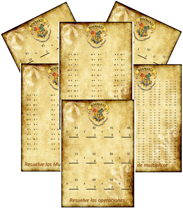 MeQuedoEnCasa Multiplica con Harry Potter en Hogwarts Mil Ideas