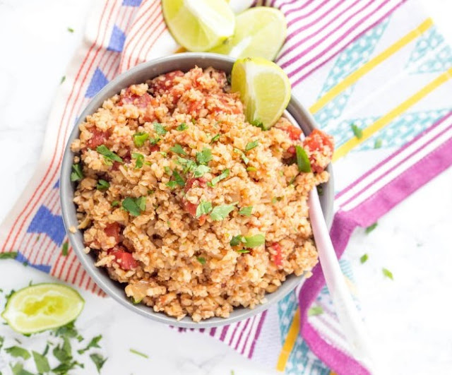 Low Carb Mexican Cauliflower Rice #healthy #keto
