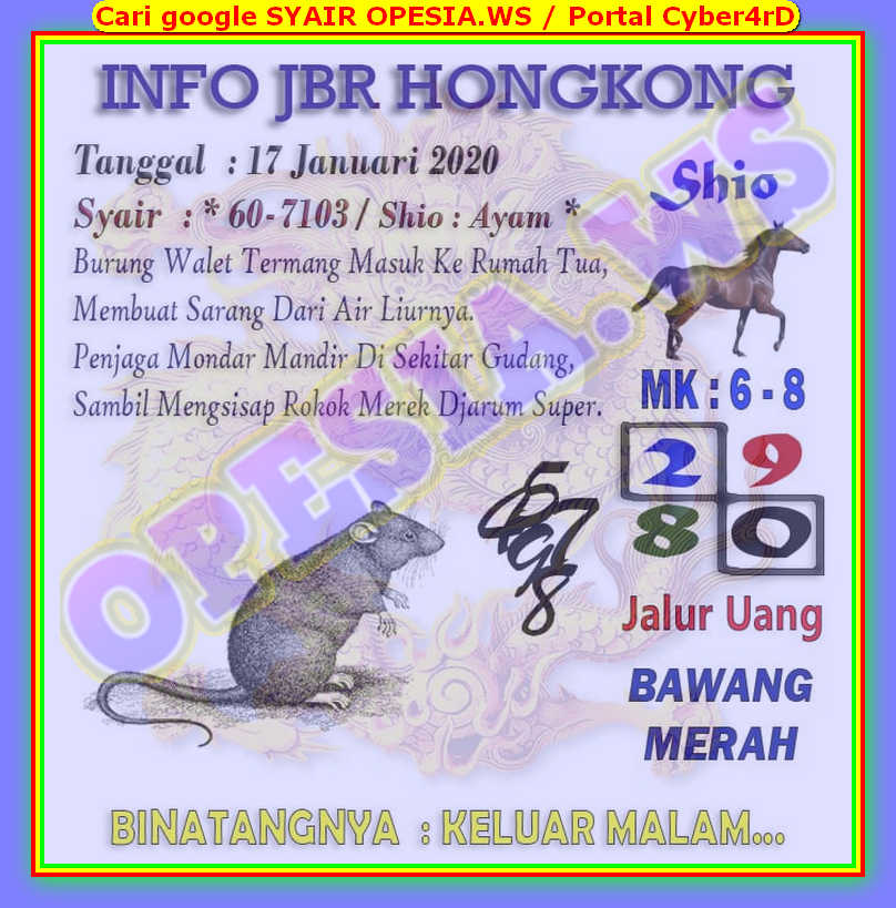 1 New Message Kode Syair Hongkong 17 Januari 2020 Forum Syair Togel Hongkong Singapura Sydney