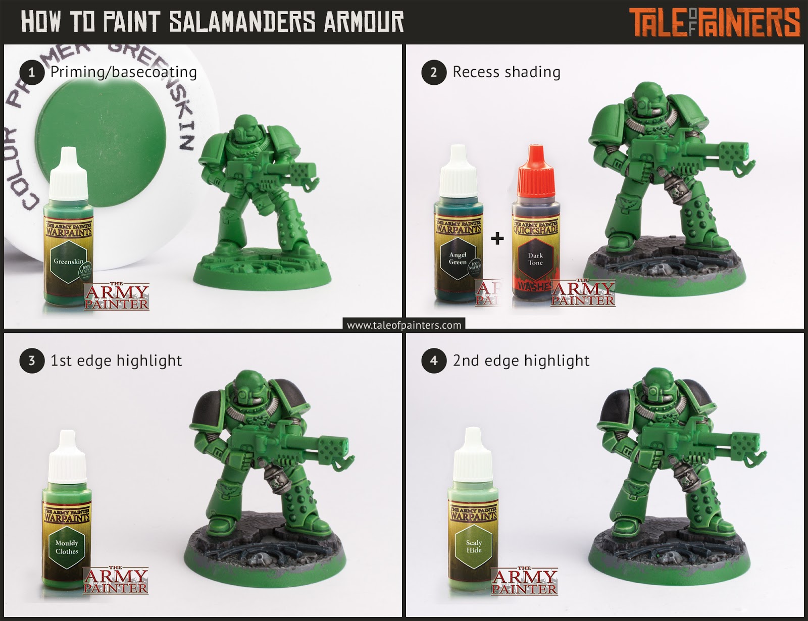 Tutorial How to paint Salamanders Armour Tale of Painters