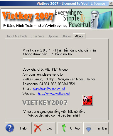 Vietkey - Tải Vietkey 2007 gõ tiếng Việt cho máy tính miễn phí d
