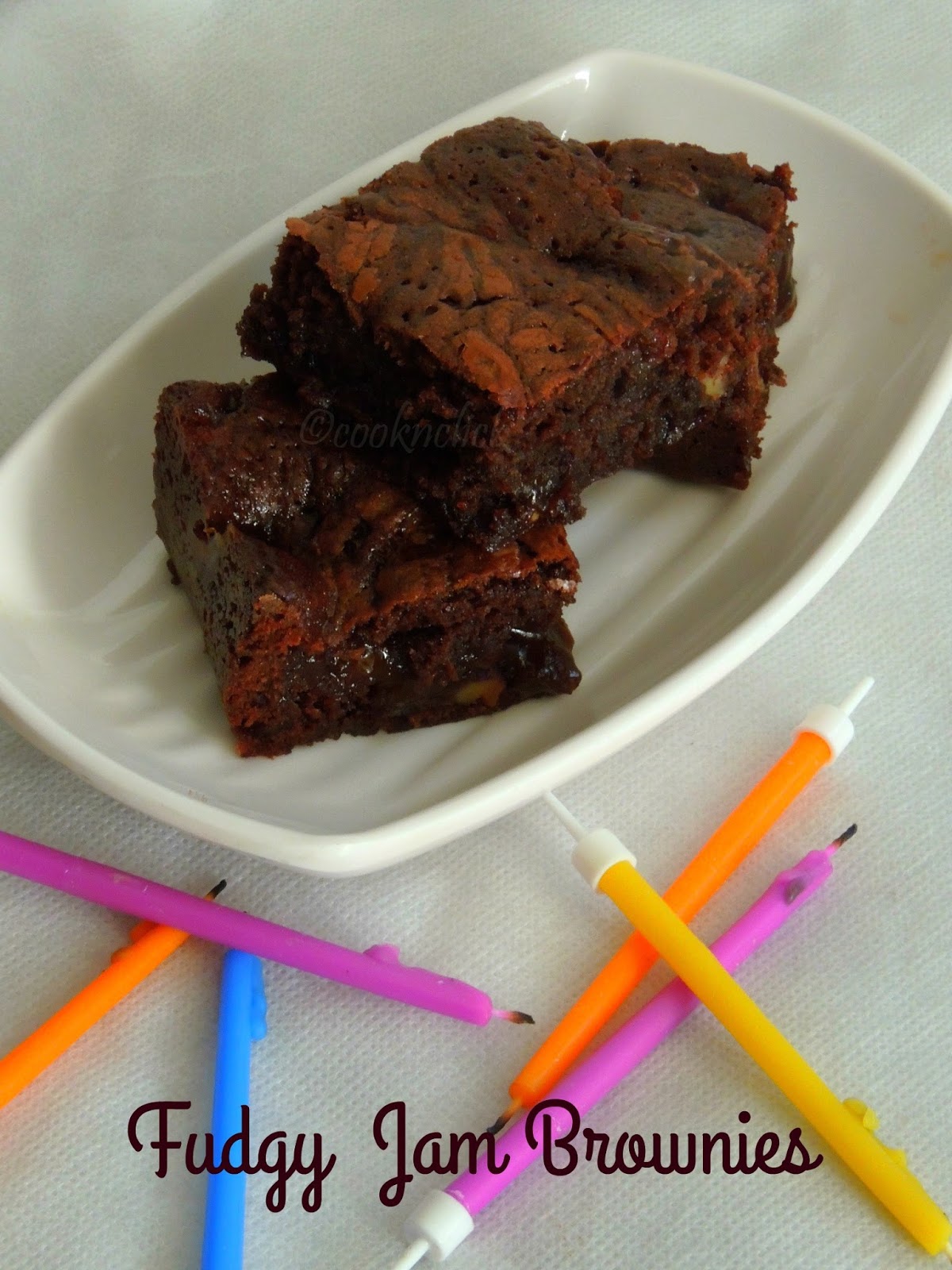 Fudgy Jam Brownies Cook N Click
