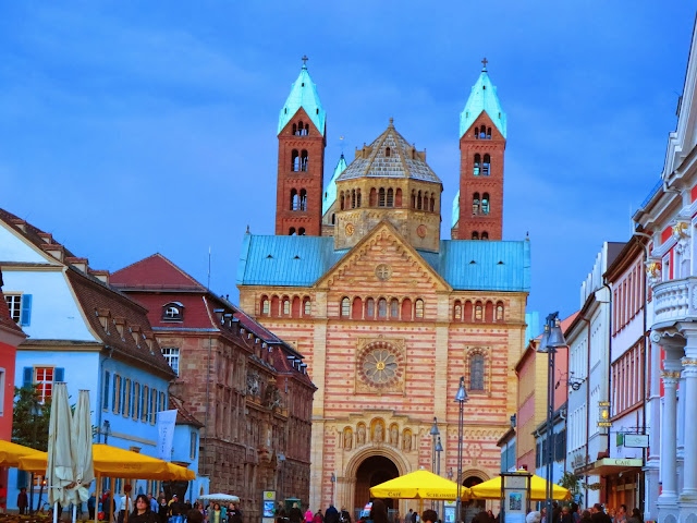 View of Speyer Cathedral on a day trip to Speyer Germany