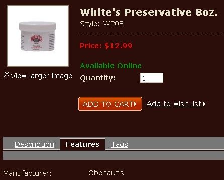 White's Preservative 8oz