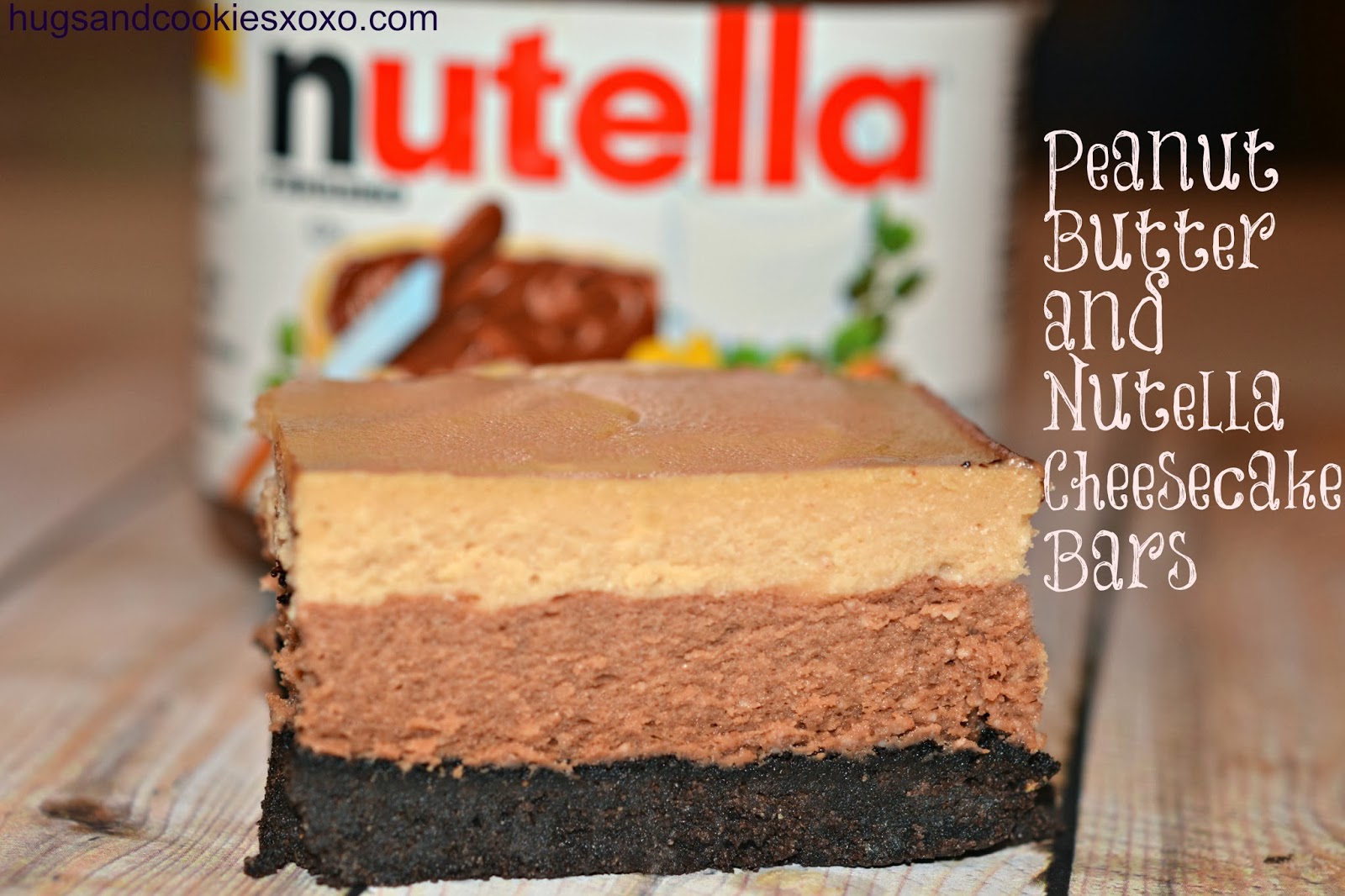 PEANUT BUTTER & NUTELLA OREOS CHEESECAKE BARS Hugs and Cookies XOXO
