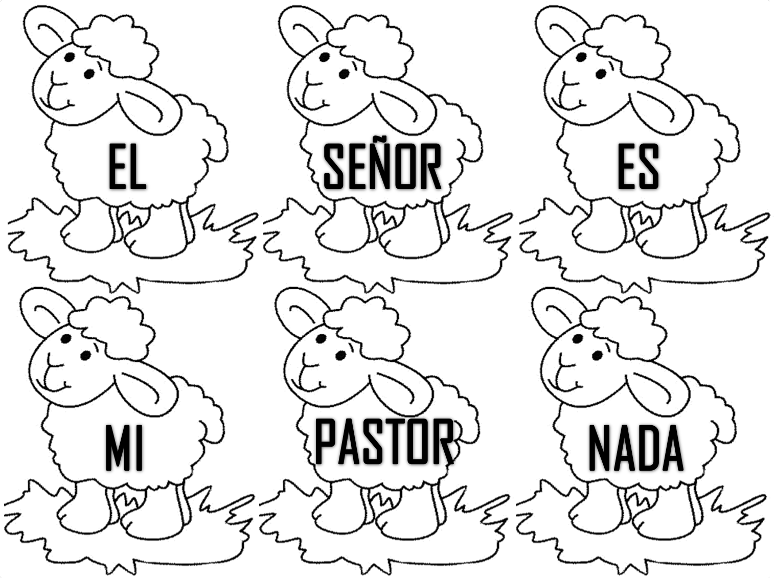 El Señor es mi pastor - Dibujos para colorear ~ Dibujos Cristianos Para