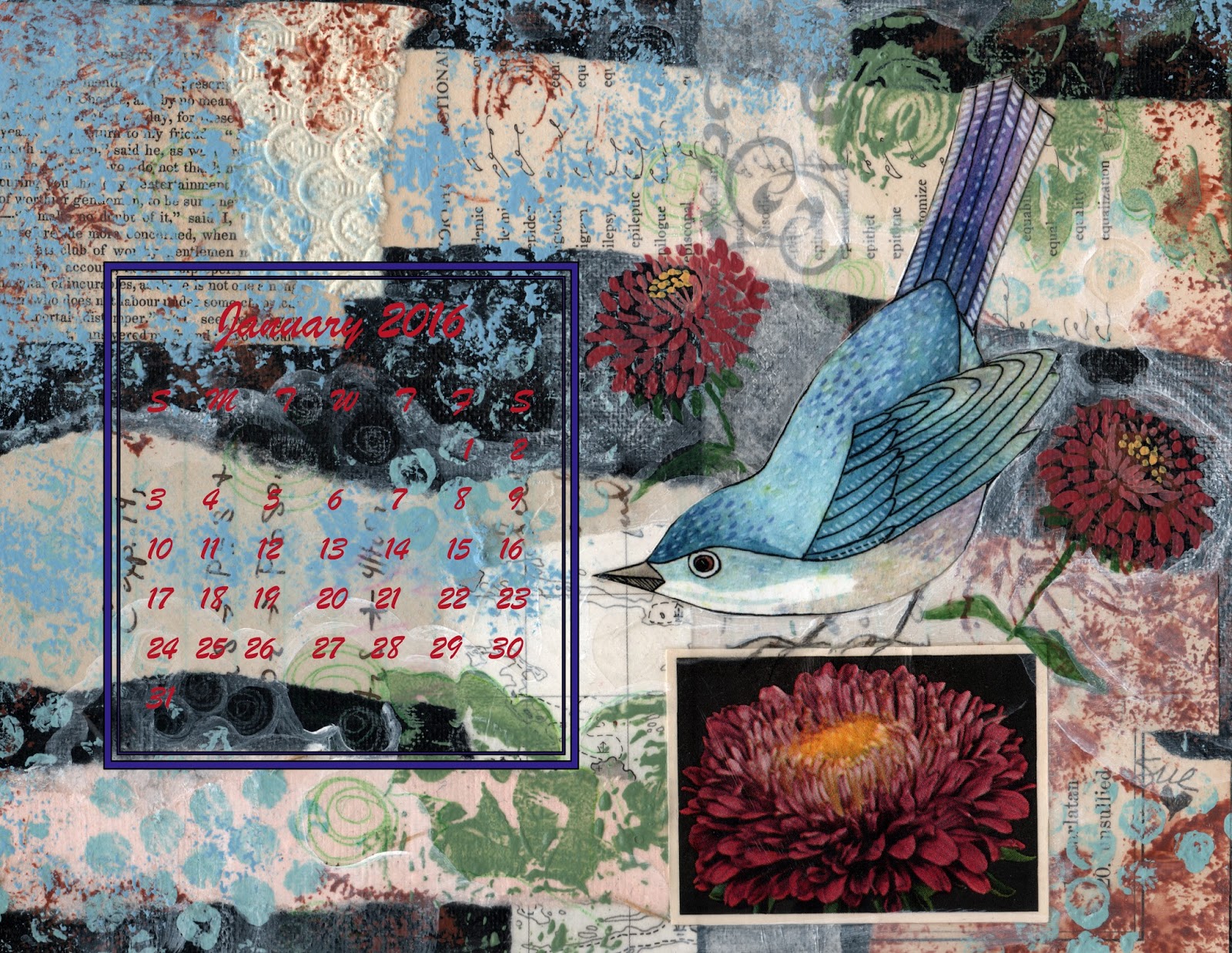 Hudson Valley Etsy (New York) Hello January 2016! Free Desktop Calendar