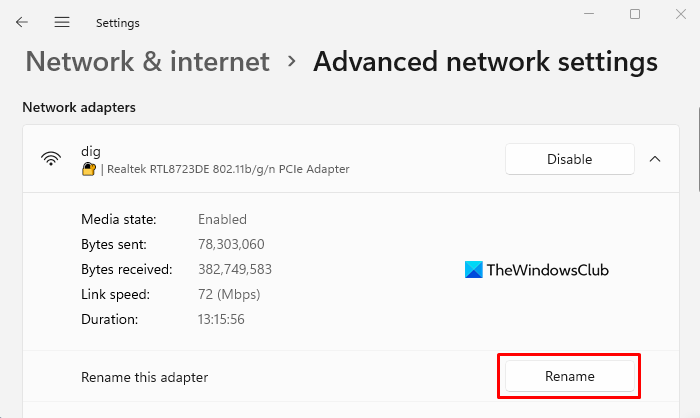 How to Rename WiFi Network Adapter on Windows 11