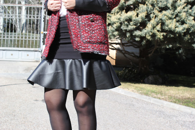 DIY falda con peplum de cuero