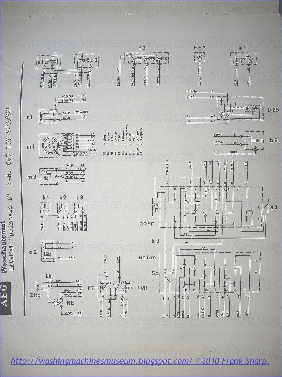 Washer Rama Museum.: AEG LAVAMAT PRINCESS L E-NR 605 139 923/924 YEAR