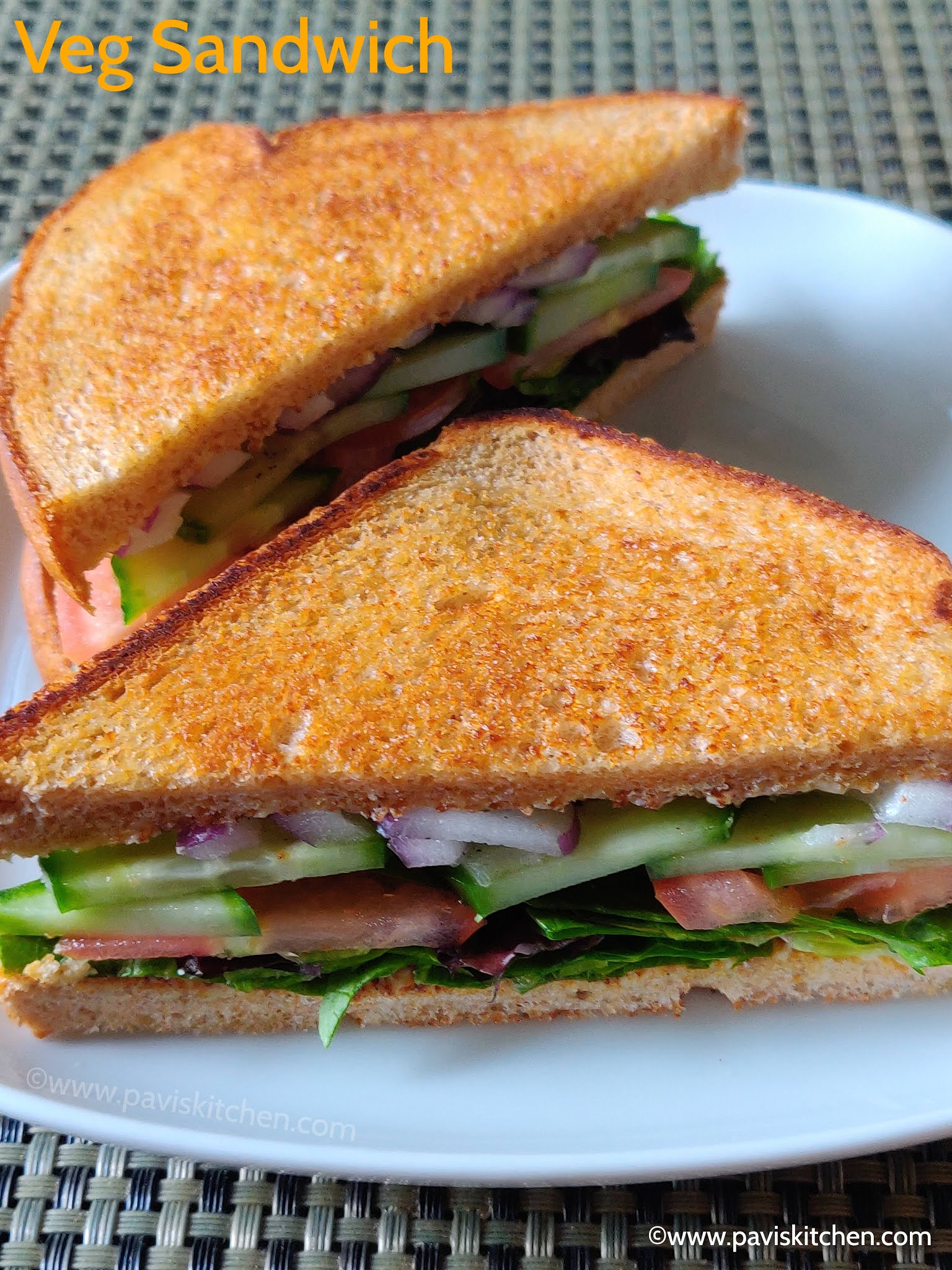 Veg sandwich recipe Indian vegetable sandwich Toasted whole wheat