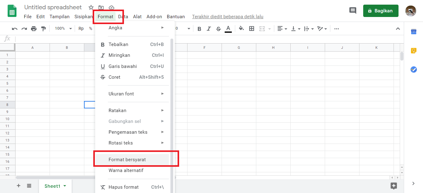 Cara Merubah Warna Sel pada Google Spreadsheet Secara Otomatis