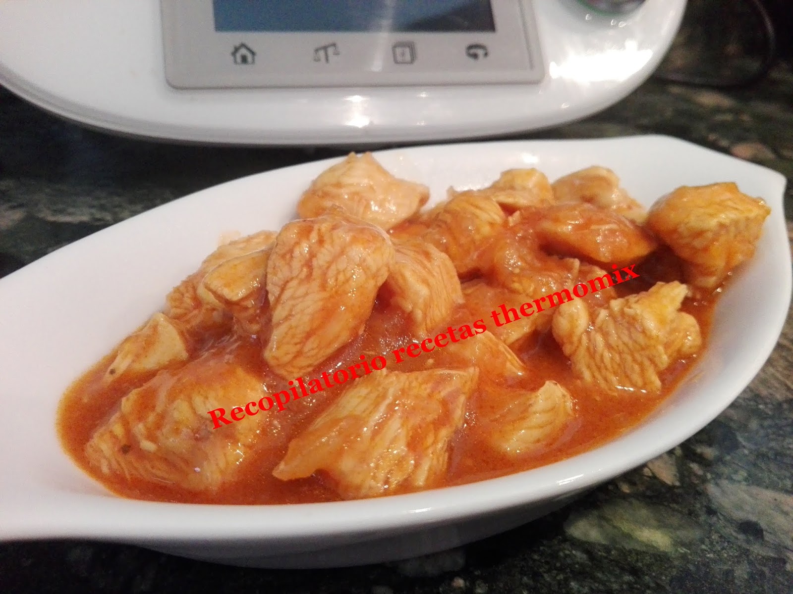 Recopilatorio de recetas thermomix Tacos de pollo en salsa barbacoa