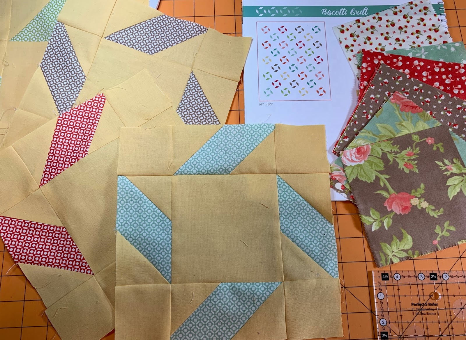 Life in the Scrapatch Perfect 5 Sampler QAL Biscotti Block