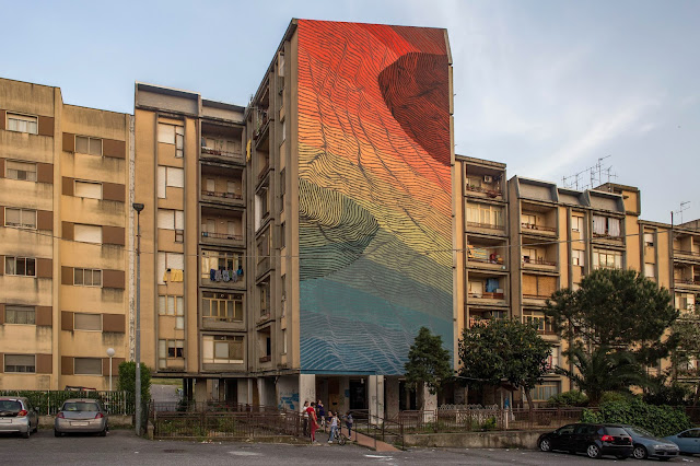 The Altrove Street Art Festival recently took place in the city of Catanzaro, the capital of the Calabria region and of its province. This year's theme was Abstractism which gave the artists an opportunity to reinterpret their surrounding using abstract techniques and imagery.