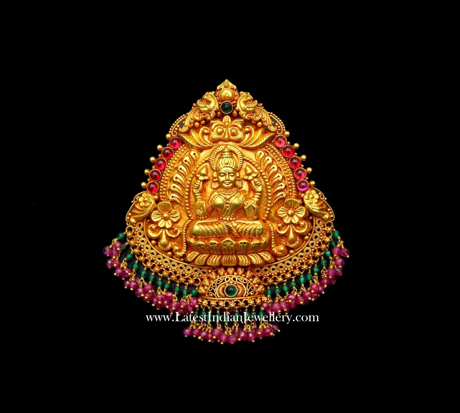 Lakshmi Pendant in 22k Gold - Latest Indian Jewellery Designs