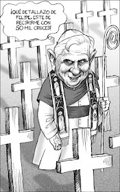 caricatura ratzinger benedicto papa