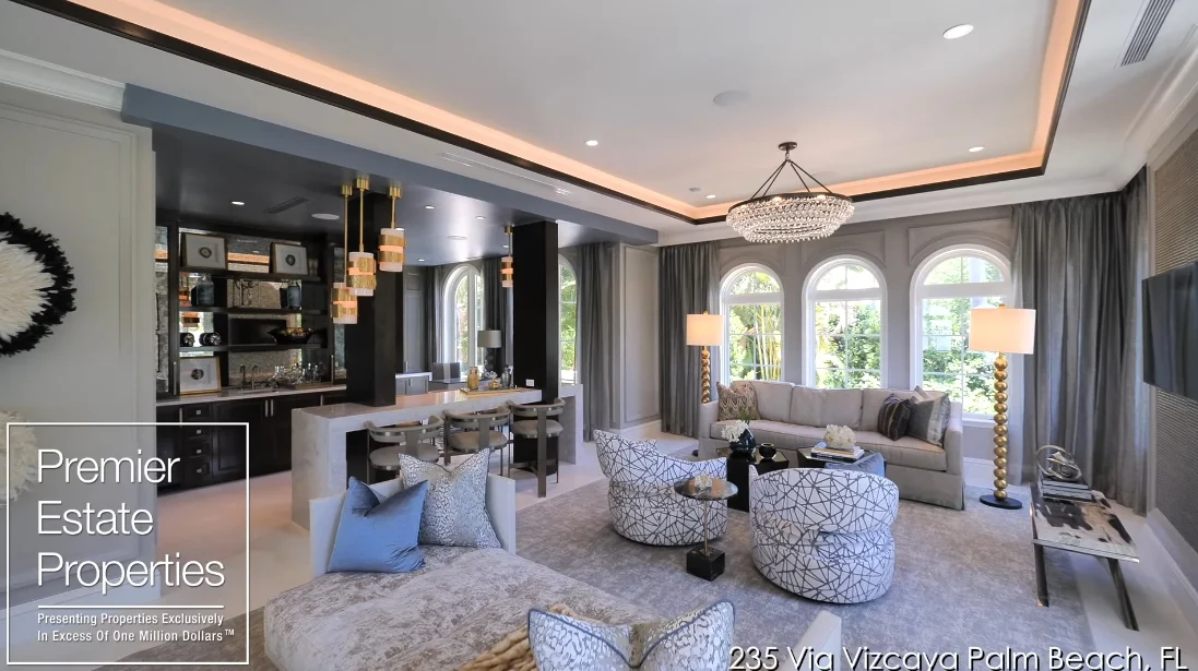 58 Interior Design Photos vs. 235 Via Vizcaya, Palm Beach, FL Luxury Home Tour