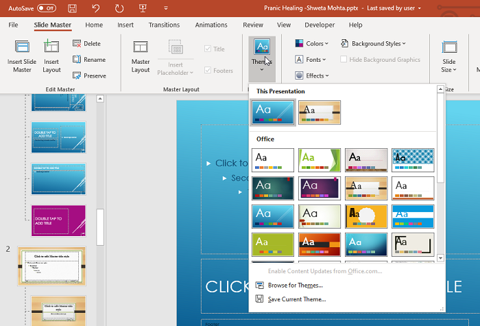 Come formattare e modificare il layout della diapositiva in PowerPoint contemporaneamente