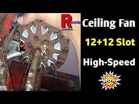 Ceiling fan rewinding 12+12 Slots ceiling fan coil winding winding Ceiling fan stator Rewinding data