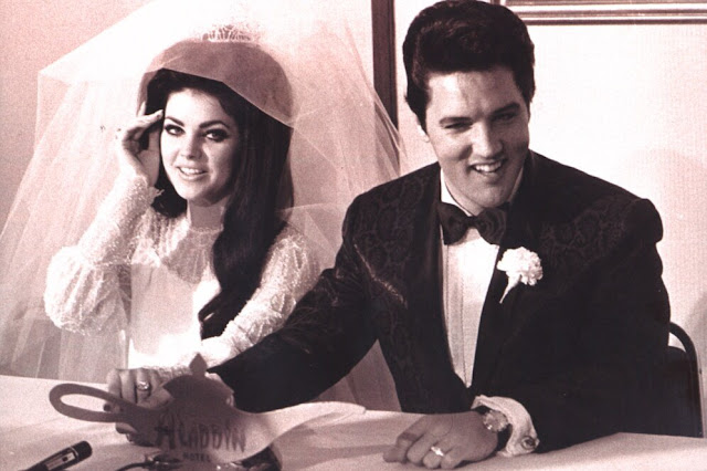 45 Candid Photographs of Elvis and Priscilla Presley on Their Wedding
