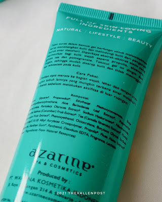 Azarine Hydrasoothe Sunscreen Gel ingredients