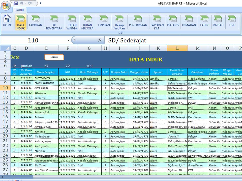 BELAJAR VBA EXCEL APLIKASI DATA DAN ADMINISTRASI RT BELAJAR VBA EXCEL APLIKASI DATA DAN ADMINISTRASI RT