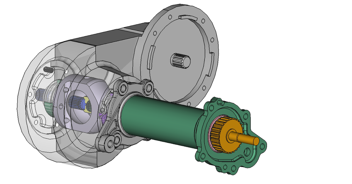 Design of a spool and connection from the Twizy gearbox to the Pajero