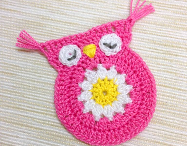 Tina's handicraft Crocheted Owl Applique