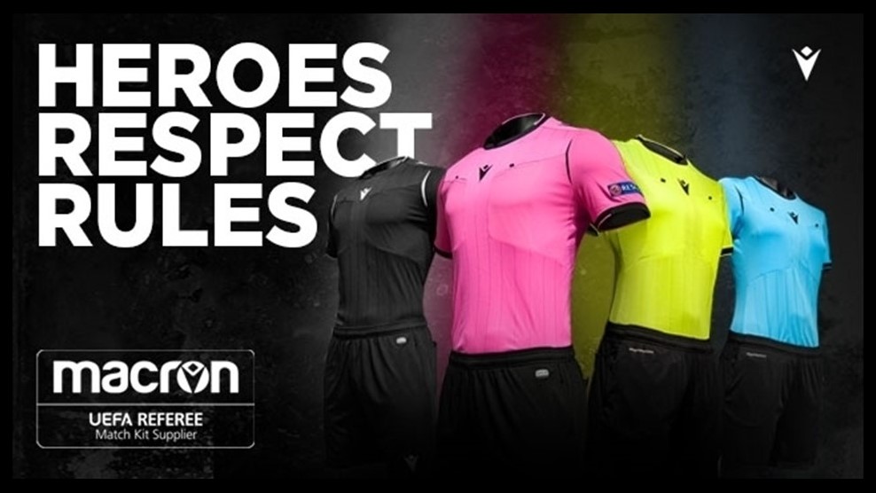 hongersnood Vaardig Continentaal No More Adidas - Macron UEFA Champions League 19-20 Referee Kits Released -  Debut In EL & CL Finals - Footy Headlines