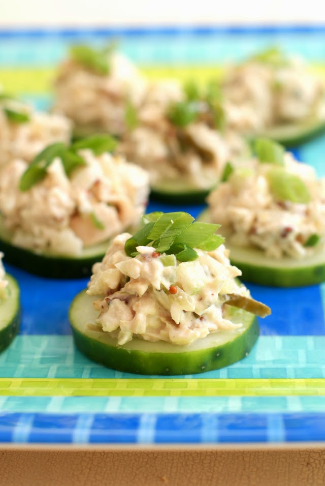 Chicken Salad Cucumber Rounds The Two Bite Club