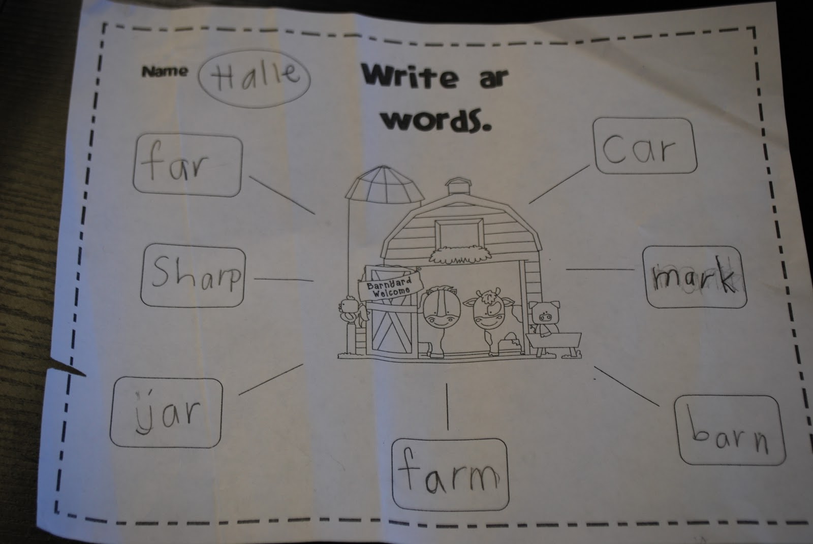Fun For First: ar Words Freebie