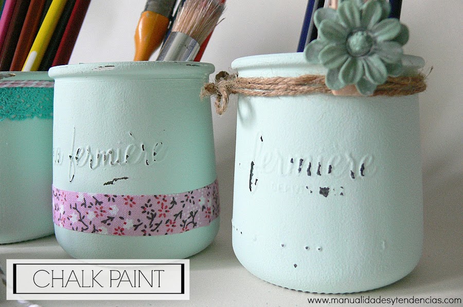 Botes decorados con chalk paint de estilo shaby chic