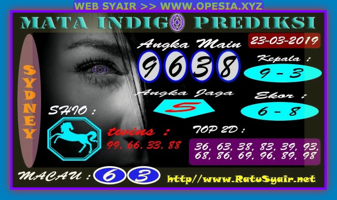 Kode Syair Toto sgp Sabtu 23 Maret 2019 GOsyair SEDIA