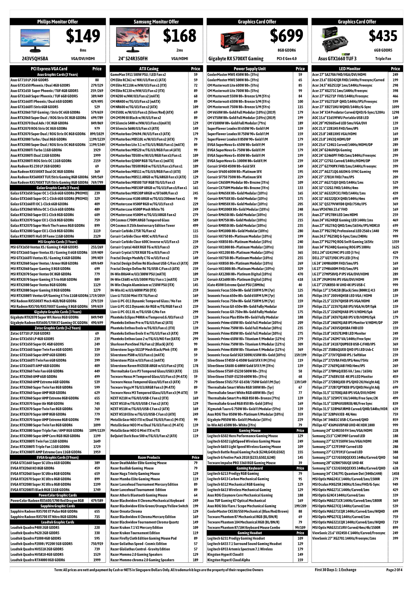 SG PC Fair Online Brochures, Flyers and Price List Infinity Computer