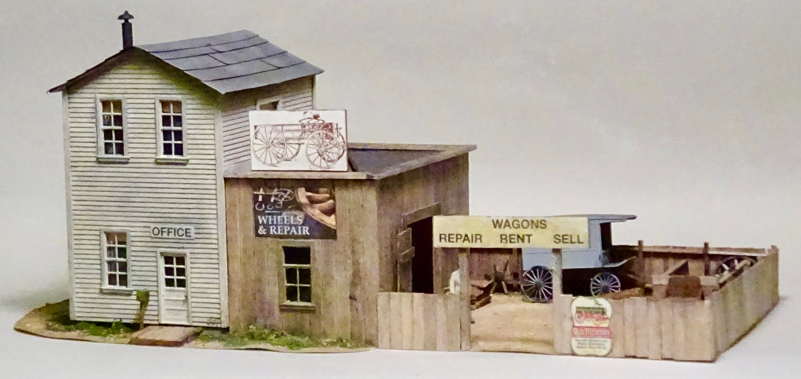 Model Railroad Minutiae Wagon repair shop complete