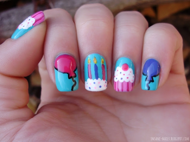 Birthday nails | 2014 - inSANEnails