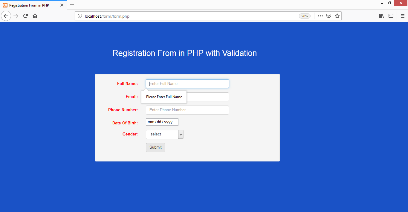 phpguru25: Registration Form in PHP with validation using Bootstrap