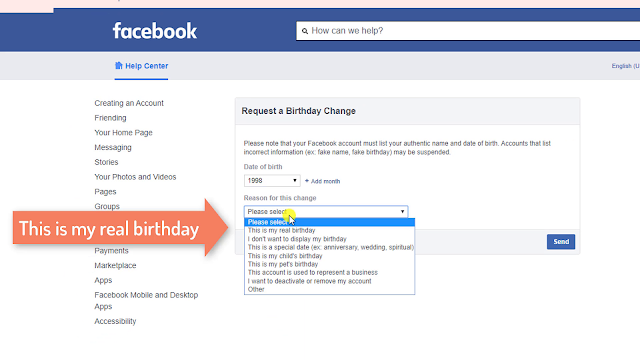 Facebook Date Of Birthday Change After Limit