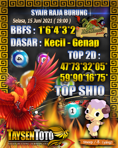 Prediksi Toto Macau Selasa 15 Juni 2021 Prediksi Togel Jp Terpercaya Jitu