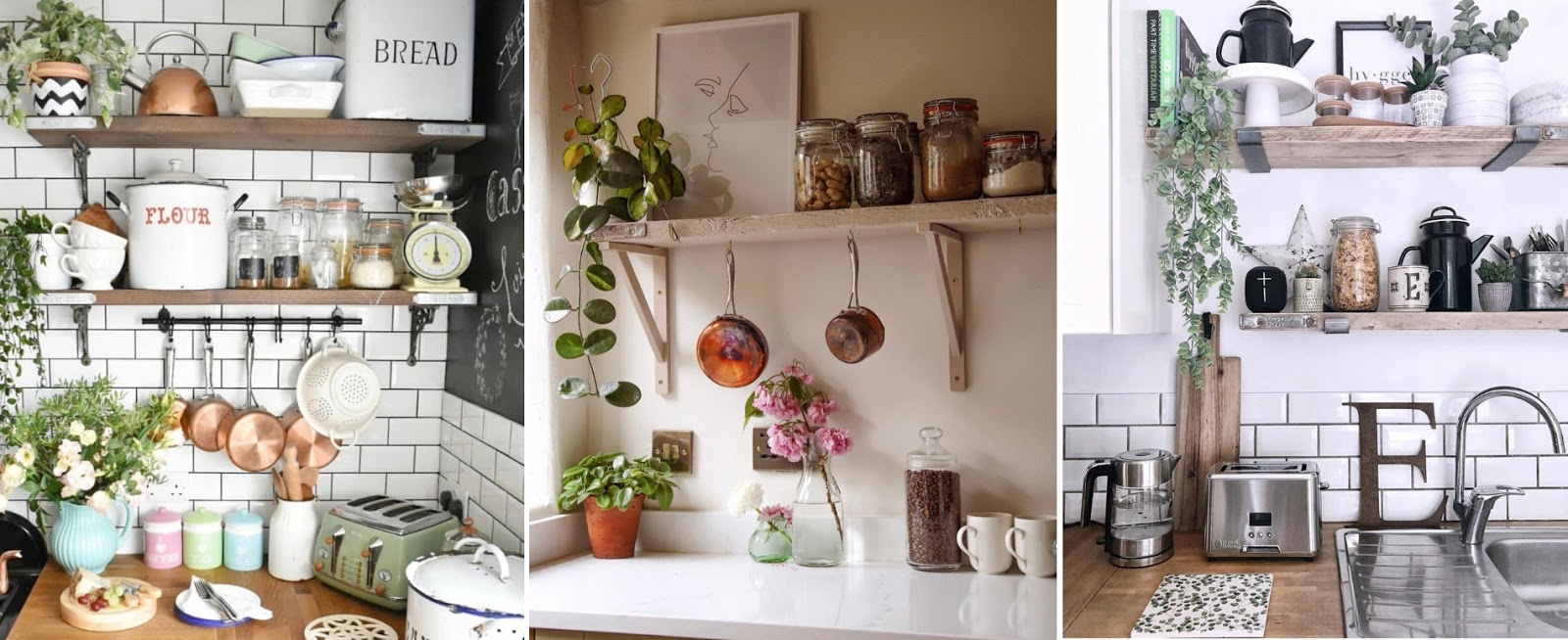 8 musthave items for styling kitchen shelves* Dove Cottage