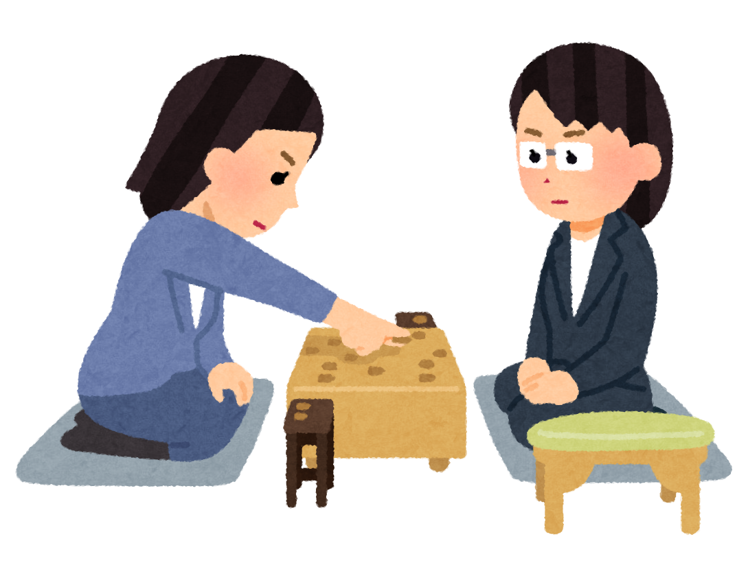 将棋の対局のイラスト 女性 かわいいフリー素材集 いらすとや