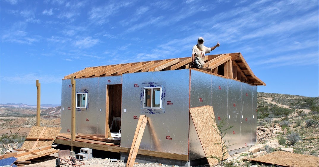 The Field Lab: main rafters back up...